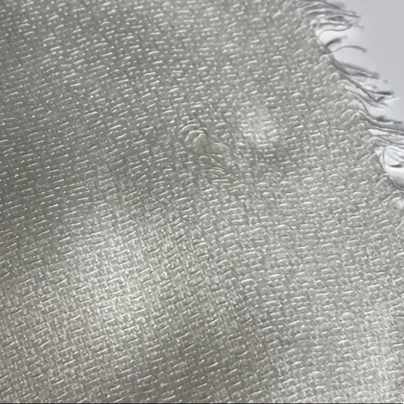 Echo Cream Stripe Open Style Fray Shawl one size outerwear - Picture 6 of 8